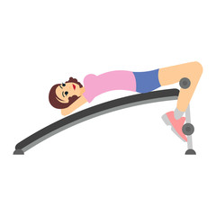 Woman workout fitness, aerobic and exercises. Vector Illustratio