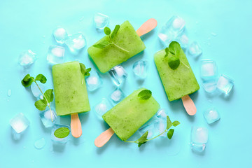 Mint refreshing popsicles