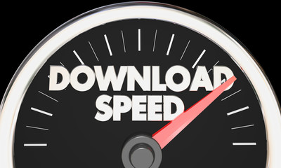 Download Speed Gauge Fast Internet Rate Speedometer 3d Illustrat