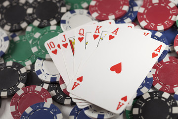 Gambling chip,Playing cards and poker
