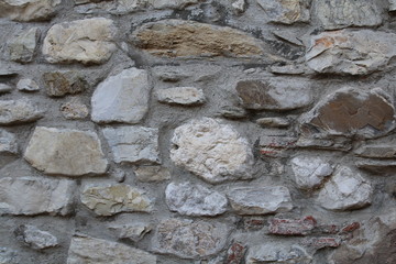 texture di un muro di sassi colorati