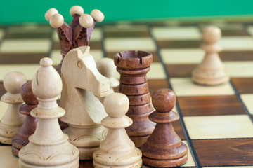 chess pieces on the chessboard