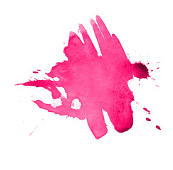 Colorful abstract watercolor texture with splashes and spatters. Modern creative watercolor background for trendy design.