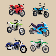 Obraz premium Zestaw projektowania obrazu rowerów sportowych