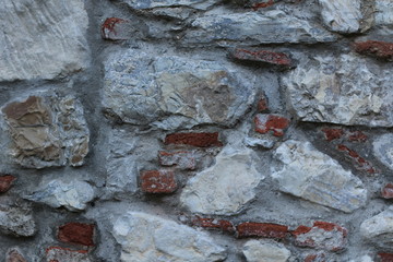 texture di un muro di sassi colorati
