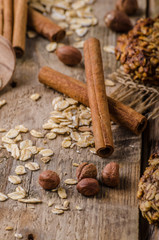 Oatmeal cookies with banana and cinnamon
