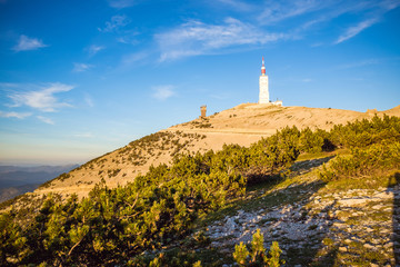 View over the Mont Ventoux during sunset in France - 136693986