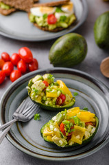 Stuffed avocado with vegetable