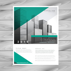 modern green brochure flyer design cover