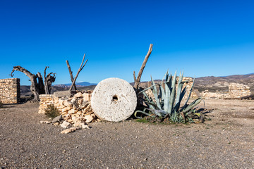 Naklejka na ściany i meble Ruine, désert de Tabernas, Almeria, Andalousie, Espagne