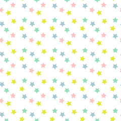 Fototapeta na wymiar Seamless multicolored stars background. Vector illustration.