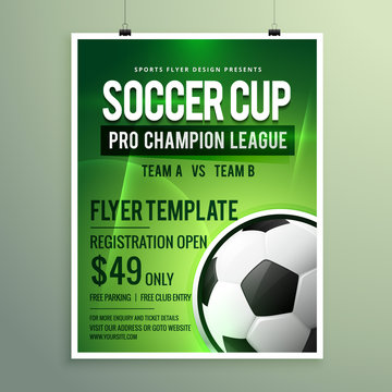 soccer league sports event flyer design