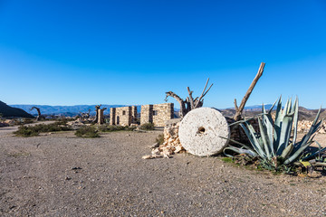 Fototapeta na wymiar Ruine, désert de Tabernas, Almeria, Andalousie, Espagne