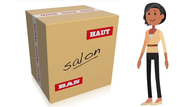 femme carton salon