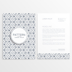 modern letterhead design template with abstract pattern
