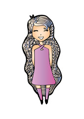 fashion hipster girl 