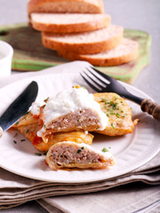 Cabbage leaves stuffed