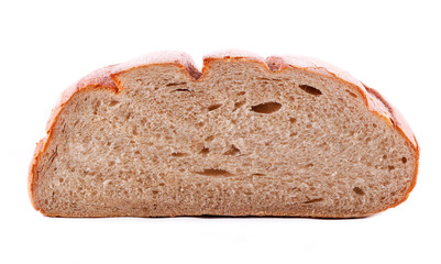 Half of white bread loaf