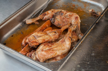 poulet rôti au marché