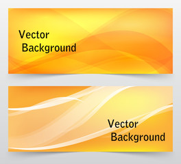 Set of colorful abstract banners with lines. Vector.