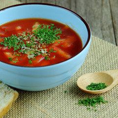 Healthy of tomato soup.