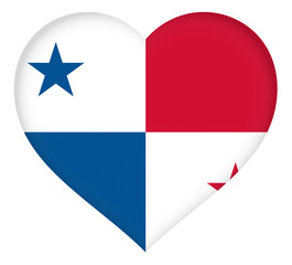 Flag of Panama Heart