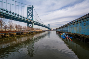 The Benjamin Franklin Bridge, in Philadelphia, Pennsylvania.