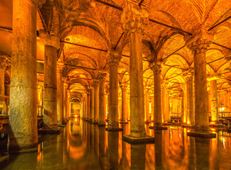 The Basilica Cistern, (Yerabathan), Istanbul, Turkey.