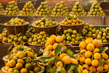 Exotic fruits on floating market