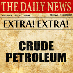 crude petroleum, article text in newspaper