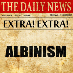 albinism, article text in newspaper