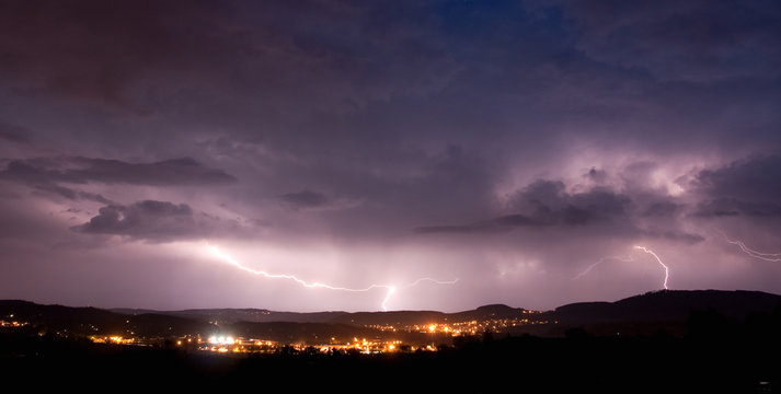 Storm, lightning, Czech republic