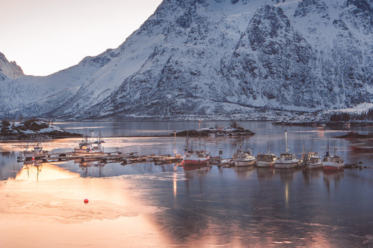 boats, Lofoten islands, Norway