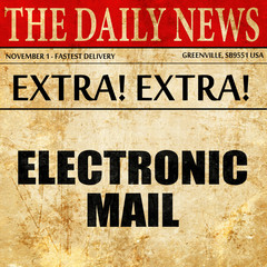 electronic mail, article text in newspaper