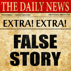 false story, article text in newspaper