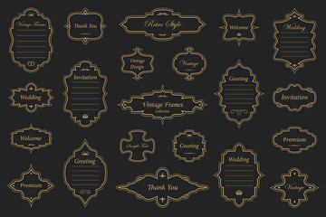 Vintage vectors frames on background
