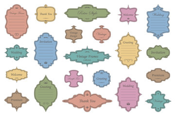 Vintage vectors frames on background