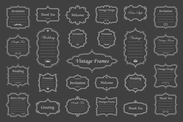 Vintage vectors frames on background