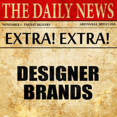 Obraz premium designer brands, article text in newspaper