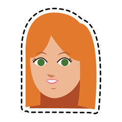 face of young woman icon image vector illustration design 