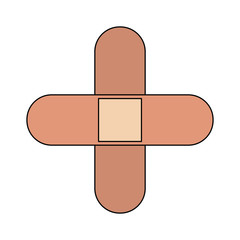small bandage icon image vector illustration design 