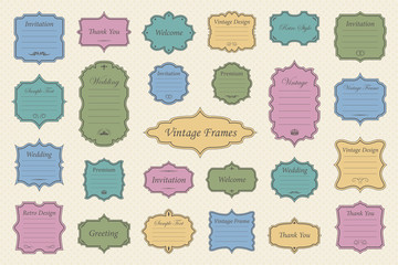 Vintage vectors frames on background