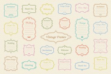 Vector Set of vintage frames