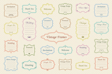 Vector Set of vintage frames