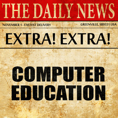 computer education, article text in newspaper