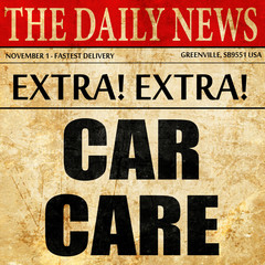 car care, article text in newspaper