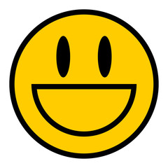 Smiley Icon Smiling Face Flat Style