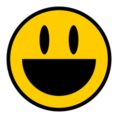 Smiley Icon Smiling Face Flat Style