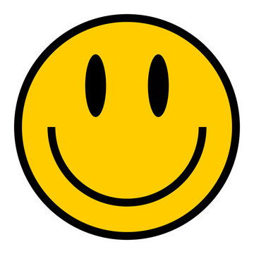 Smiley Icon Smiling Face Flat Style