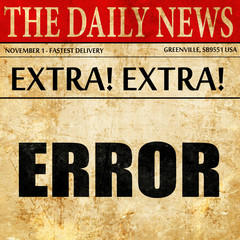 error, article text in newspaper